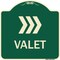 Signmission Designer Series Valet Right Arrow, Green & Tan Heavy-Gauge Aluminum Sign, 18" x 18", G-1818-22744 A-DES-G-1818-22744 - alternate 1